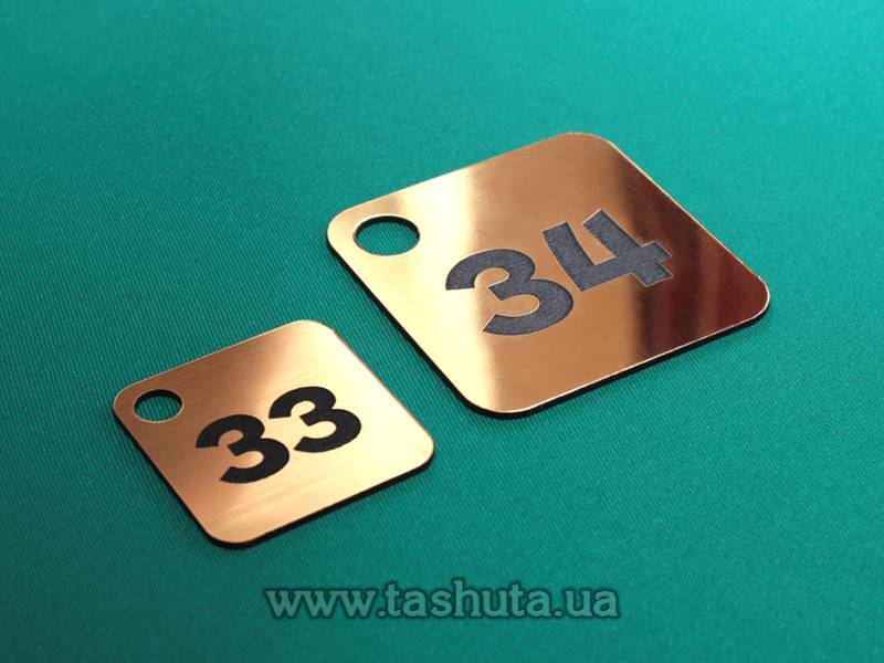 Plastic Key Tag 40x40mm, Double-Sided