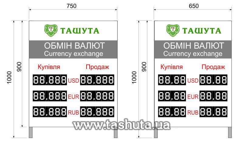 "TENT" Currency Exchange A-Board, Rotating Segments, 750x900mm