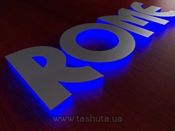 Letters with Illuminated Coloured Sides, h-200mm