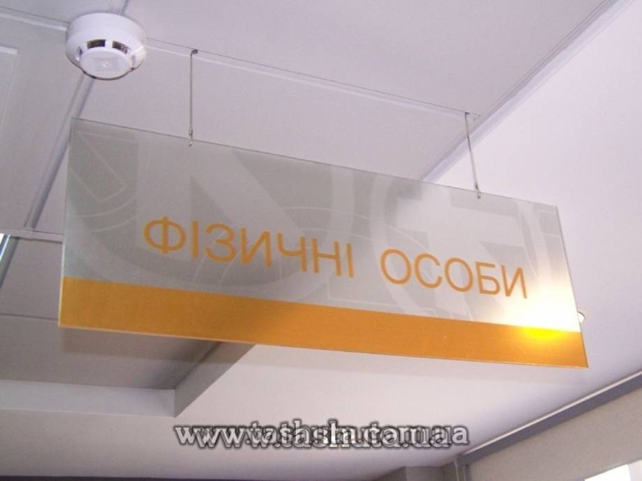 Clear Hanging Sign Plate, 800x250mm
