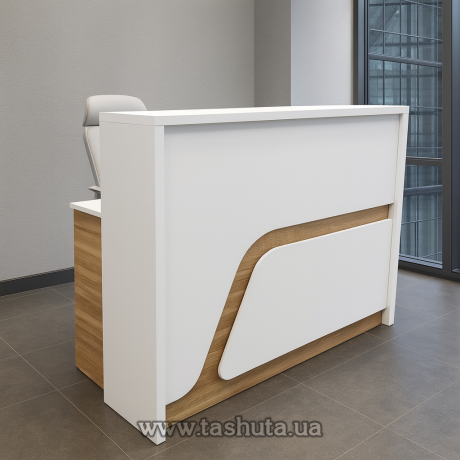 Ресепшн стойка &quot;Комфорт&quot;, офисная стойка с подсветкой, 150х110х75 cм