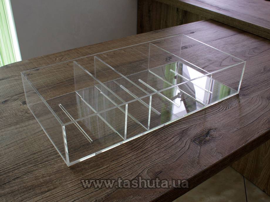 Acrylic Product Box with Removable Dividers 400x600mm