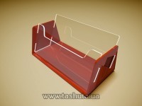 Podstawka na wizytówki z kolorową podstawą 90x50mm