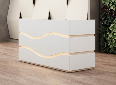Illuminated Registration and Reception Desk, 150x110x80cm