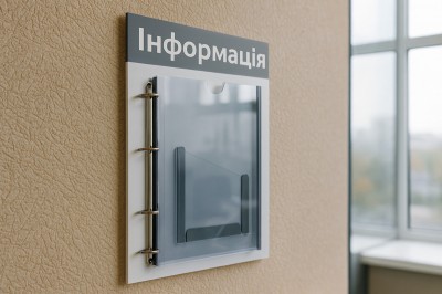 Стенд с перекидными файлами, стенд-книжка 300х420 мм