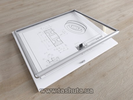 Gablota informacyjna ze szkłem i zamkiem, 420x600 mm