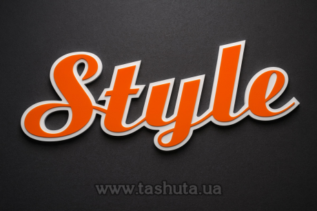 Комбинированные буквы из пластика + цветной акрил, H=300мм