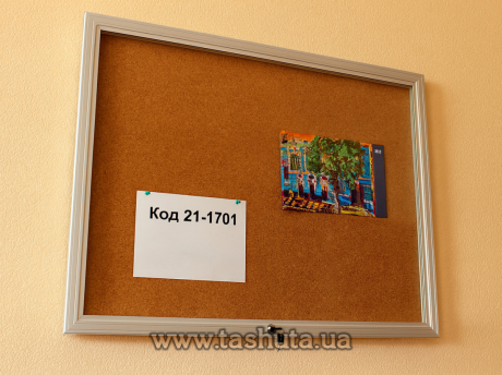 Стенд-витрина с дверцами и замком настенная, 800х1200 мм