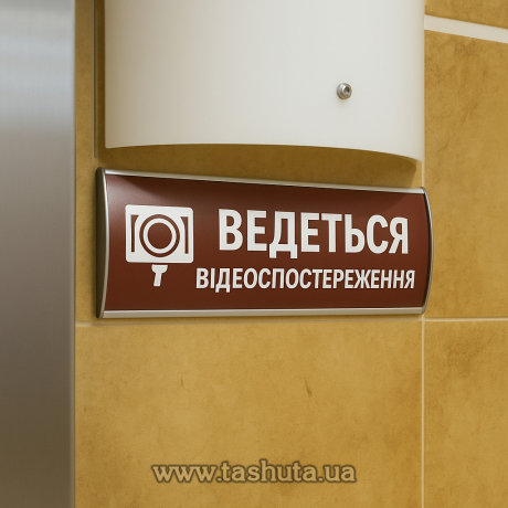 Табличка на двері  алюмінієва для змінної інформації, 300х68 мм