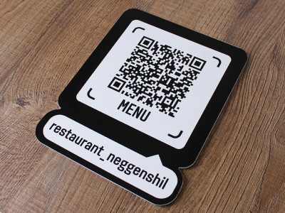 Табличка с QR кодом МЕНЮ для кафе и ресторанов 200х250мм