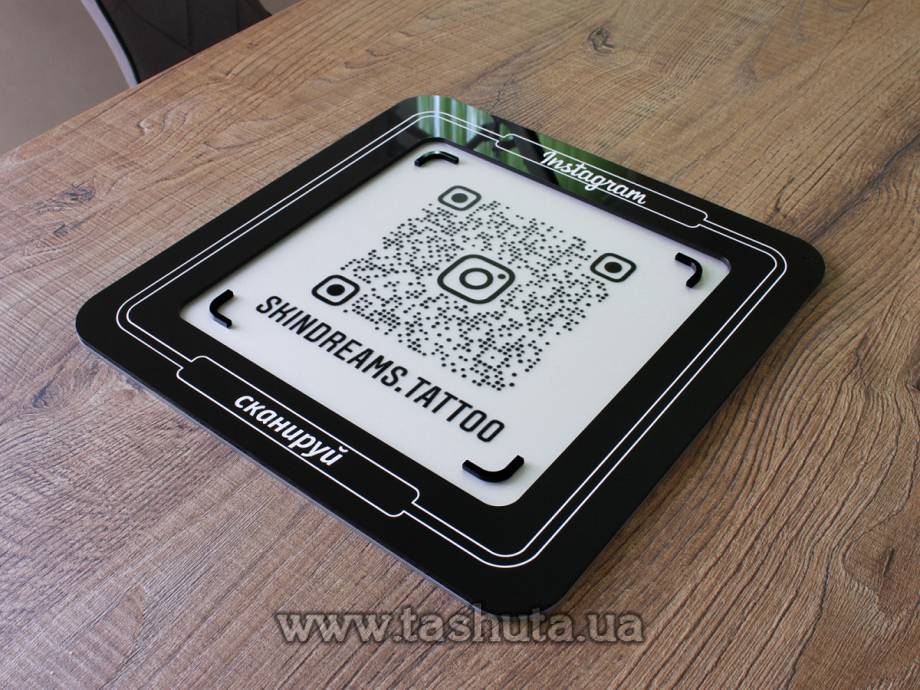 Instagram Business Card Sign 350x350mm