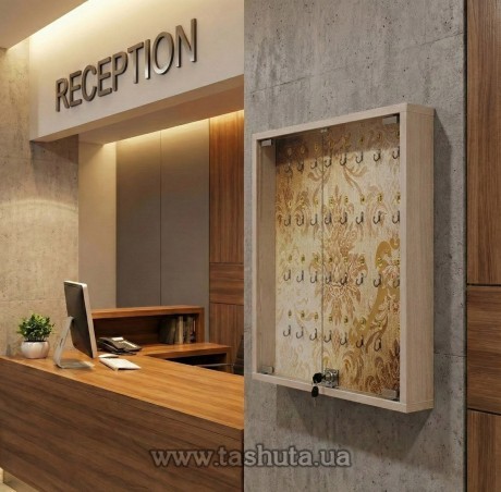 Naścienna szafka na klucze do hoteli na 42 klucze, 600x800 mm