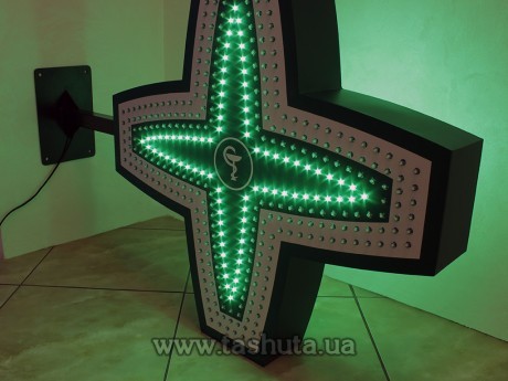 Krzyż apteczny LED z dynamiką, 800x800mm