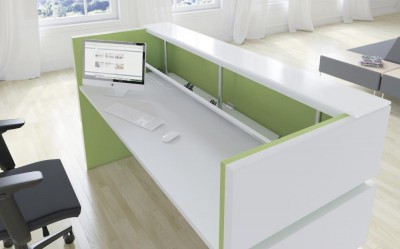 Illuminated Registration and Reception Desk, 150x110x80cm