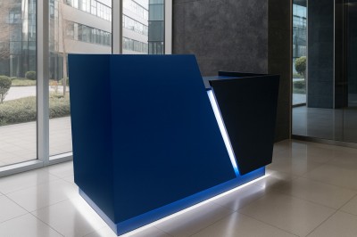 Illuminated Front Desk, Checkout Counter, 145x110x62cm