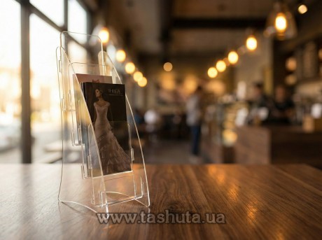 Буклетница настольная для журналов, проспектов А5 (148х210) х 3 ячейки