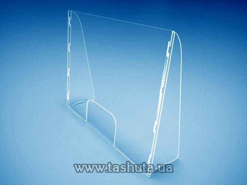 Inclined Shop Checkout Protective Barrier Screen Partition 1000x750x240mm
