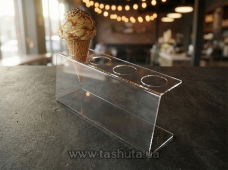 Podstawka na lody, 4 rożki