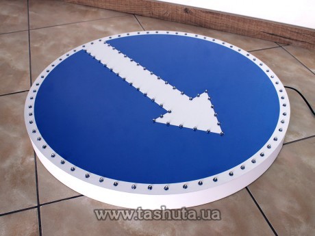 Znak drogowy LED „Objazd” 900x900mm