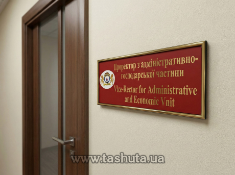 Табличка надверная ПВХ в молдинге, 300х150 мм