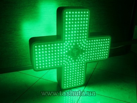 Krzyż apteczny LED z dynamiką, dwukolorowy, 700x700mm
