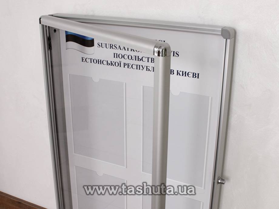 Information Boards with Glass and Lock, 600x900mm