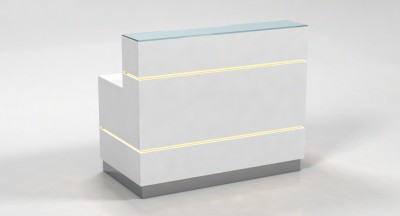 Reception Desk with Decorative Lighting, 130x110x70cm