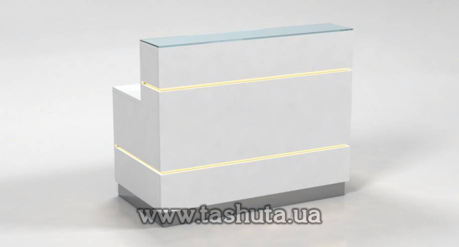 Reception Desk with Decorative Lighting, 160x110x70cm