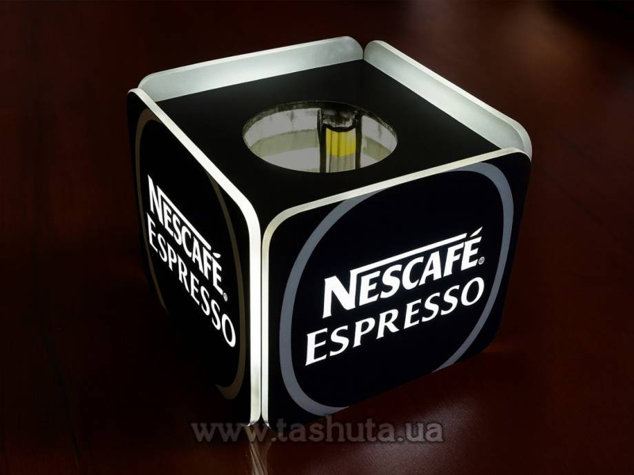 Illuminated Microphone Cube (Flag) with Logo