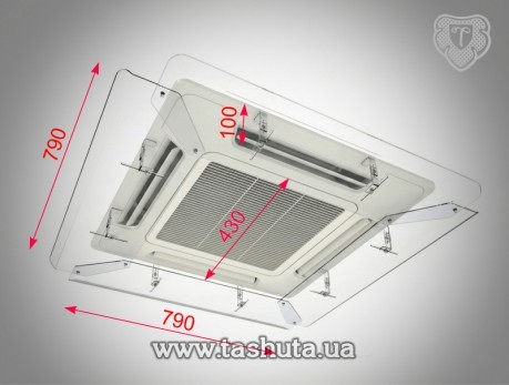 Ekran odbojowy do klimatyzatora sufitowego 650x650mm