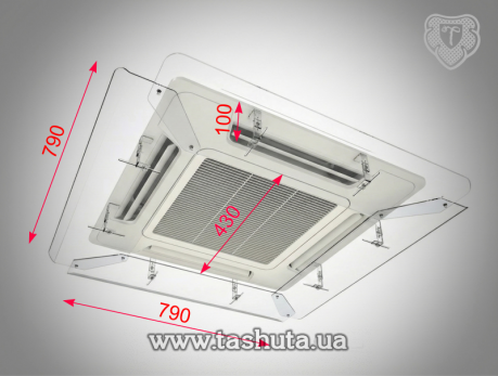 Экран-отбойник для потолочного кондиционера 650х650мм