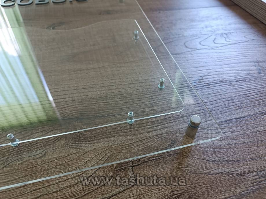 Acrylic Information Board with 6 Pockets 800x760mm
