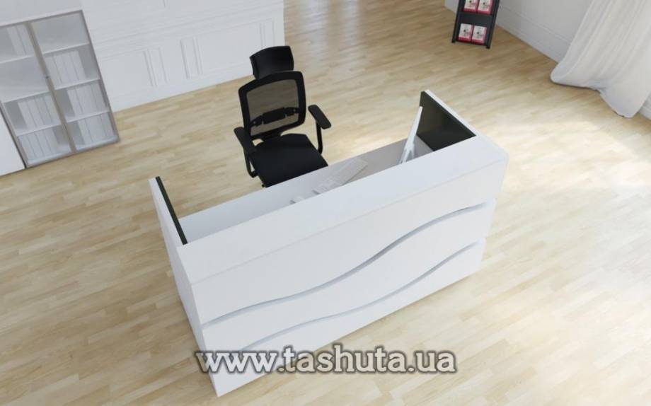 Стойка регистрации, стойка ресепшн с подсветкой, 150х110х80 см
