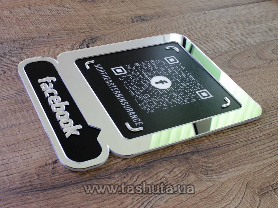 Facebook QR Code Sign 250x315mm
