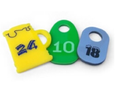 Acrylic number tags