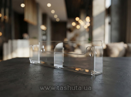 Навесной держатель для визиток 90х50мм  2 ячейки