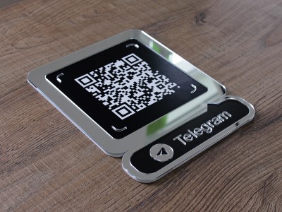 Табличка с QR кодом Viber, Telegram 250х315мм
