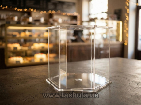 Акриловый ярус (бокс) для торта 200х200мм