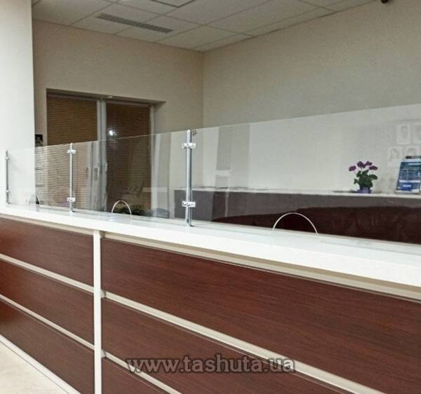 Checkout Partition 1000x500mm for Banks, Petrol Stations, Pharmacies