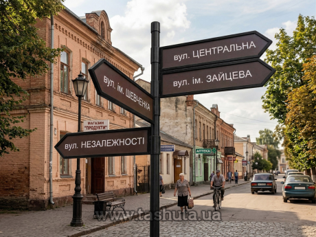 Вказівник вулиць, вуличний інформаційний вказівник 800х250мм