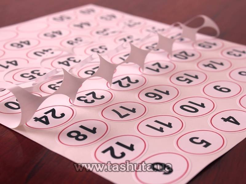Number Sticker 30x40mm (Counterpart)