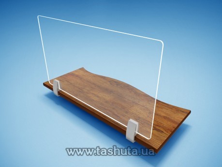 Ekran ochronny na kasę 1500x680mm bez wiercenia blatu