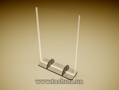 Menu holder A4 z nóżką ze sklejki