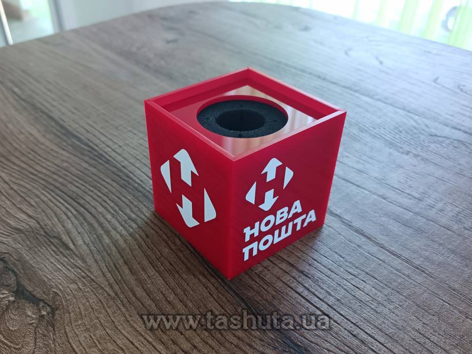 Microphone Cube with Logo (Sharp Corners)