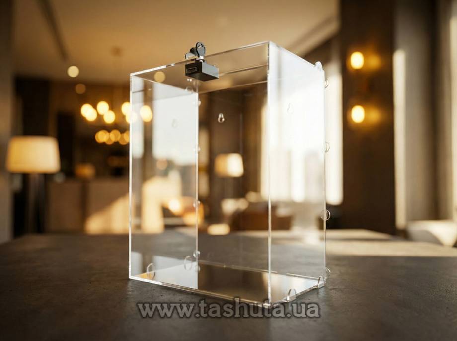 Lockable Promo Box, Money Collection Box with Studs 390x560x250mm