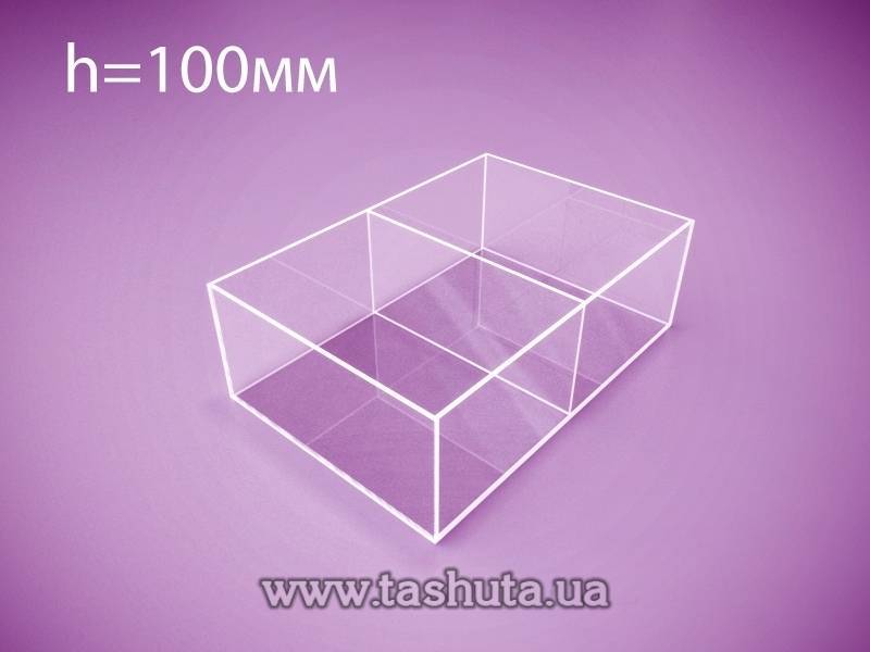 Acrylic Box with Divider 300x400x100mm