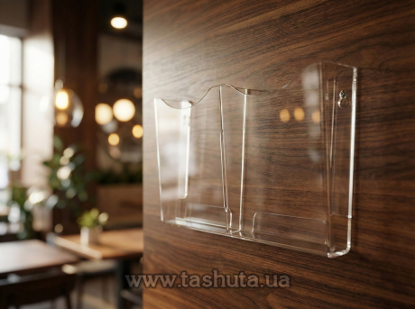 Кишеня настінна акрилова на 2 комірки А6 (105х148)