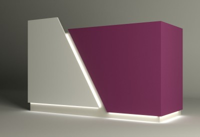 Illuminated Front Desk, Checkout Counter, 145x110x62cm