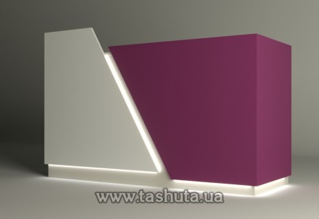 Lada recepcyjna, lada kasowa podświetlana, 145x110x62 cm