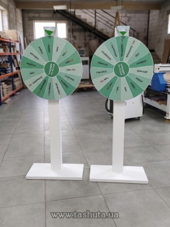 Koło fortuny na podporze z płyty wiórowej, średnica koła 700mm